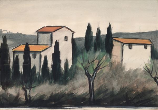 Angelico Spinillo - Paesaggio toscano