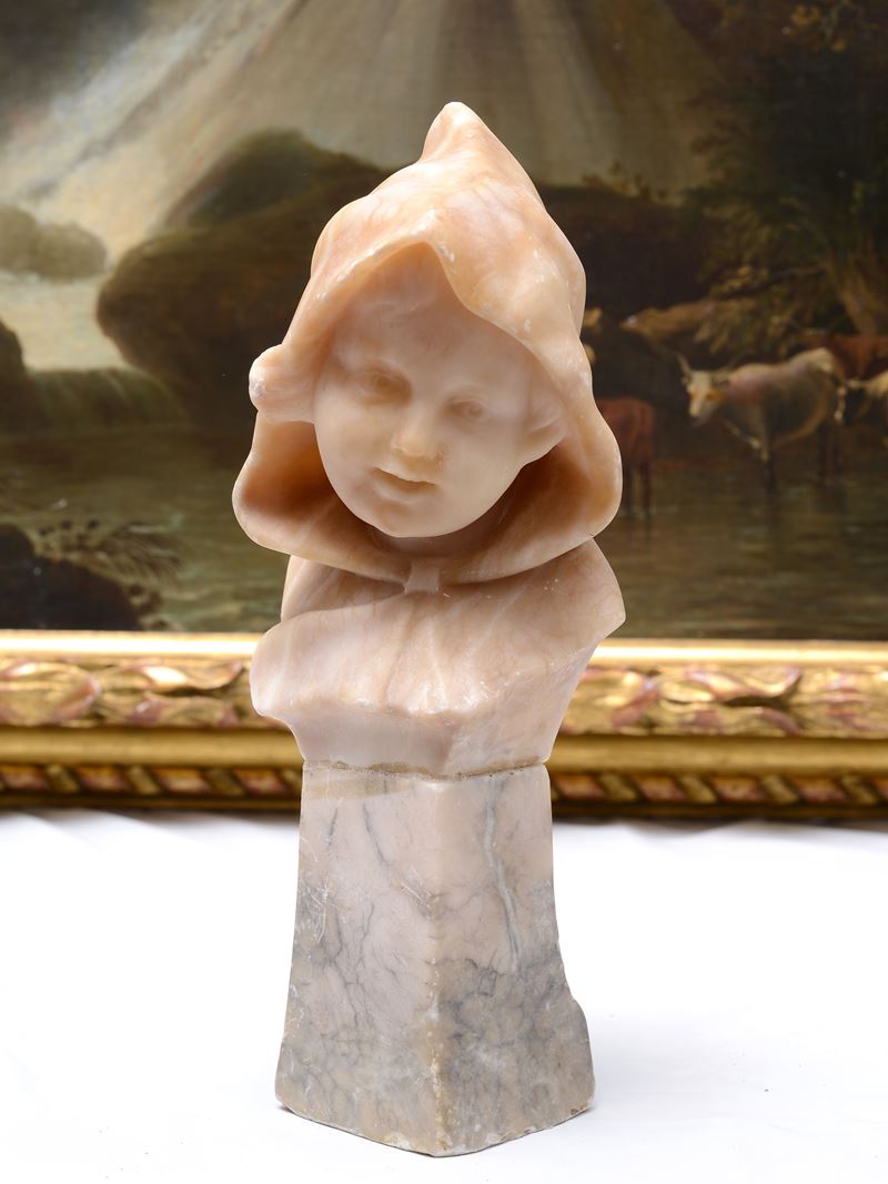 Busto di Bambino con Cappuccio