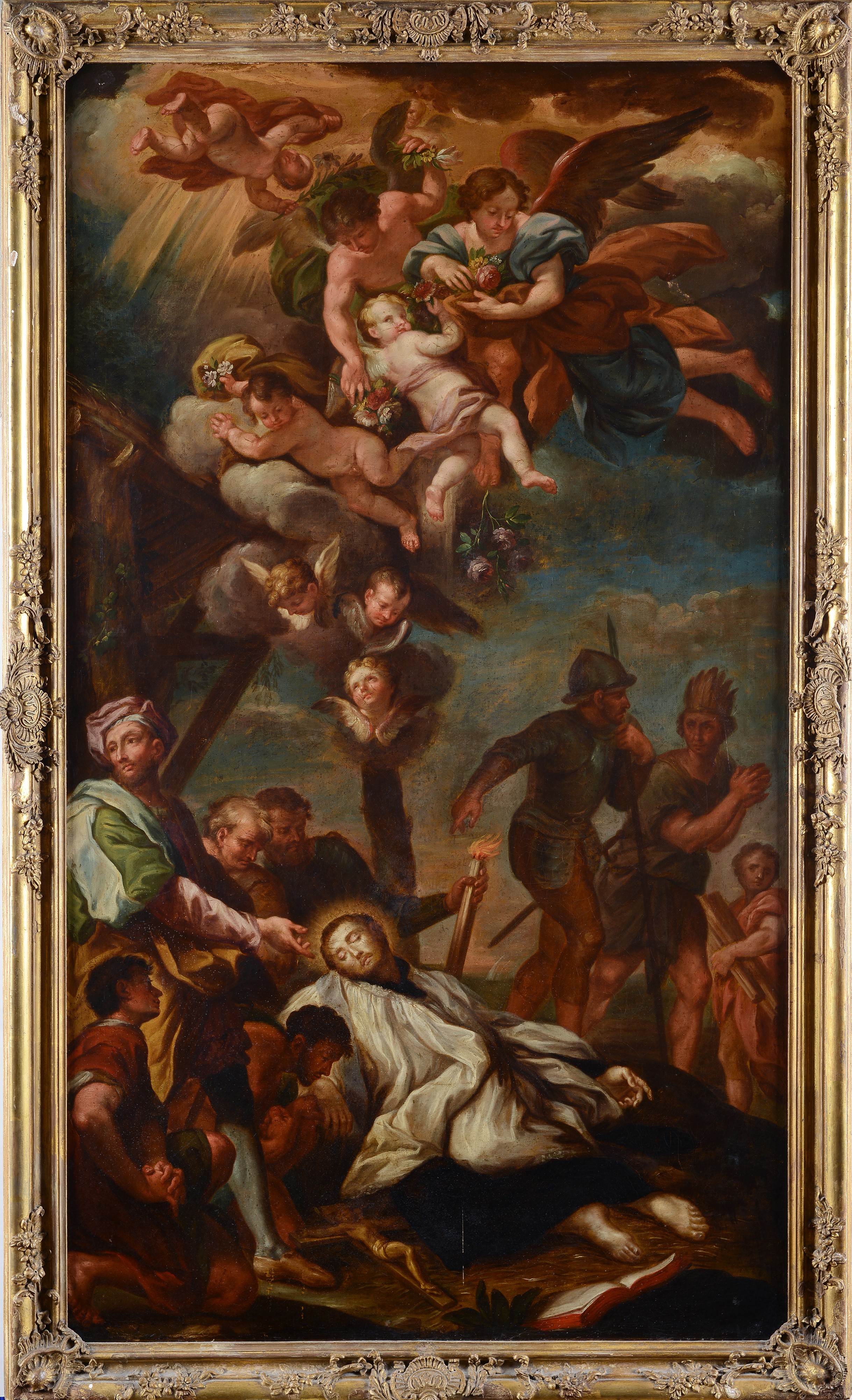 Ambito di Carlo Maratta - Morte di San Francesco Saverio, olio su tela