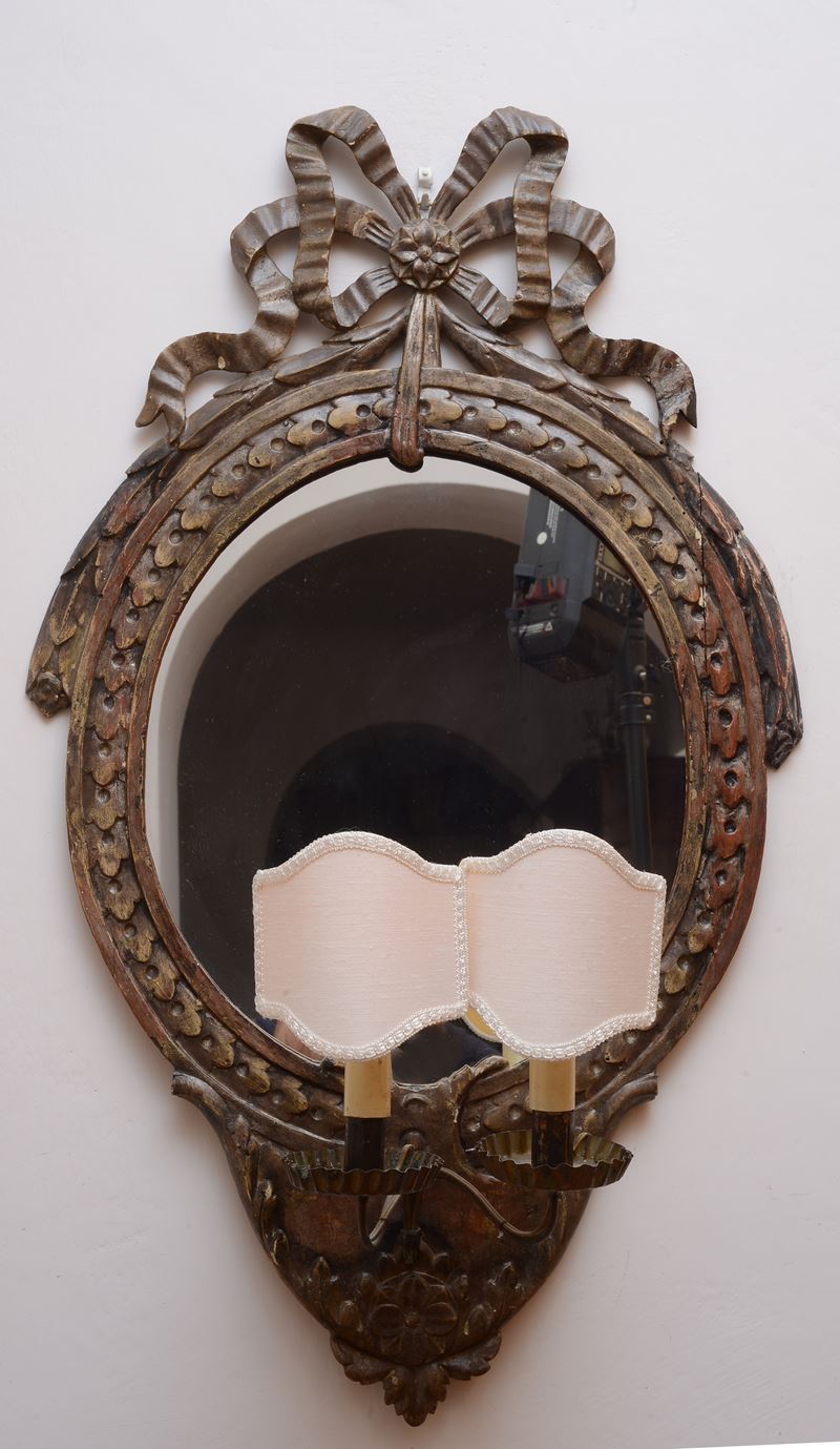 Ventola con specchio con due bracci