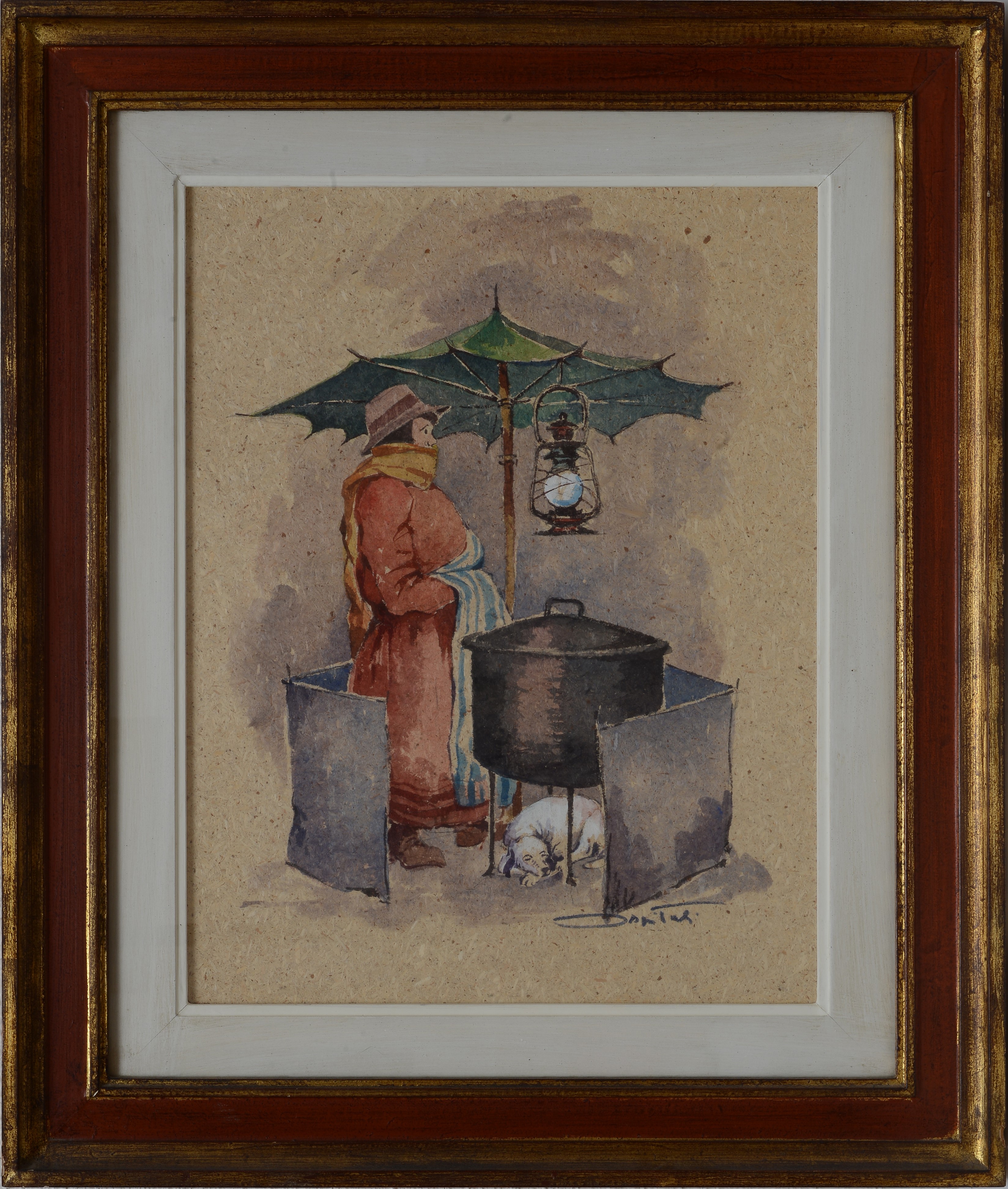 Venditrice di castagne