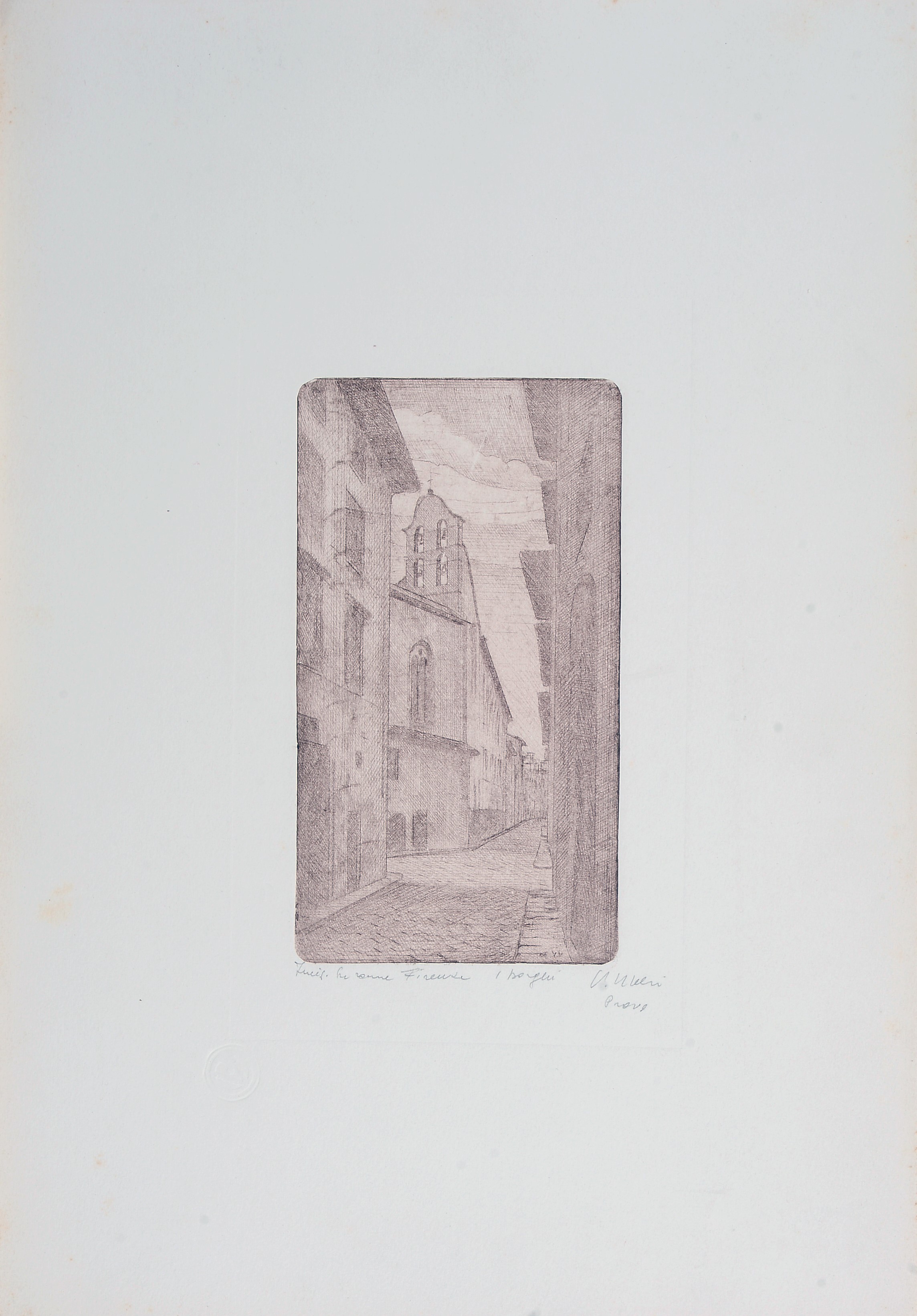 Viviano Viviani - Coppia di Acqueforti - i Borghi