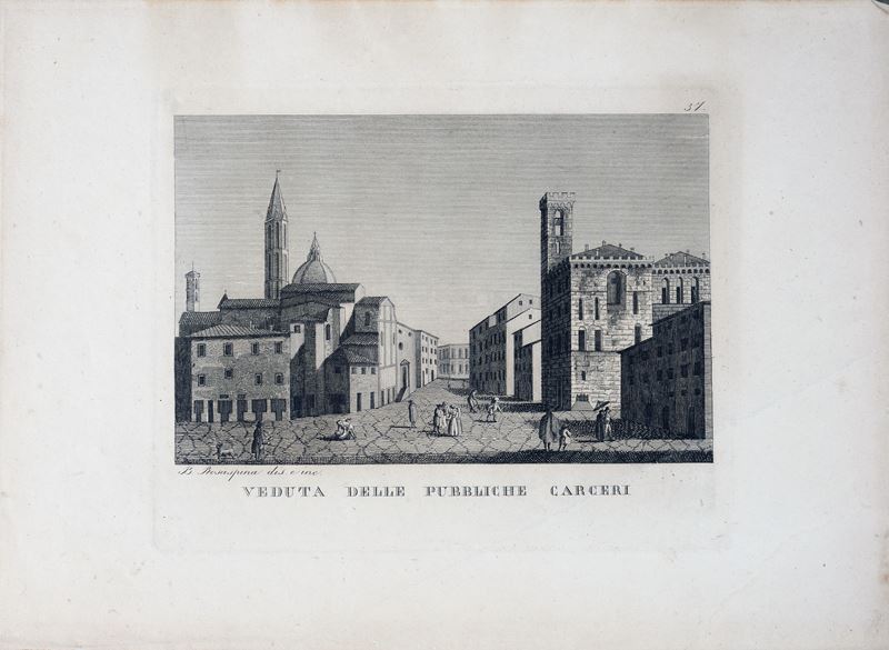 Veduta delle Pubbliche Carceri di Firenze