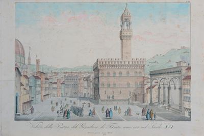 Veduta della Piazza del Granduca di Firenze Come Era nel Secolo XVI