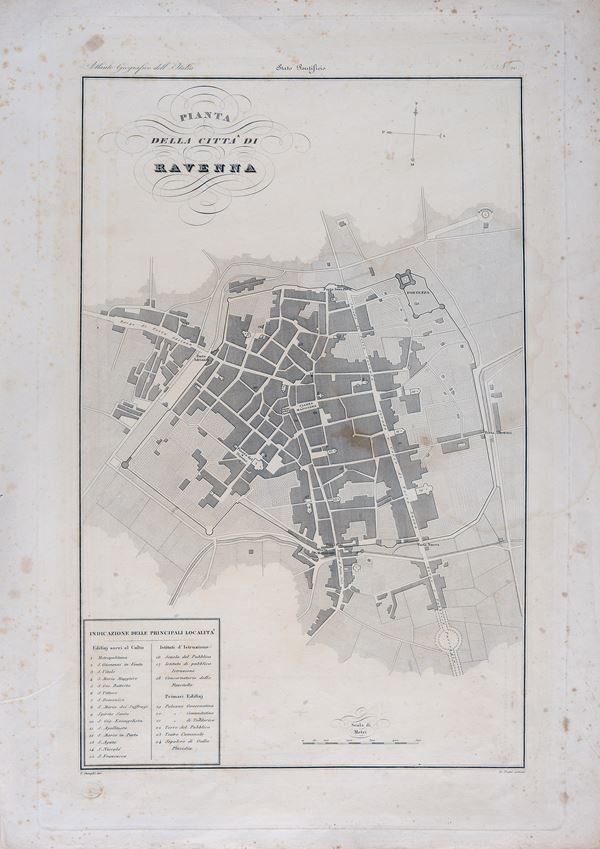 Pianta della città di Ravenna