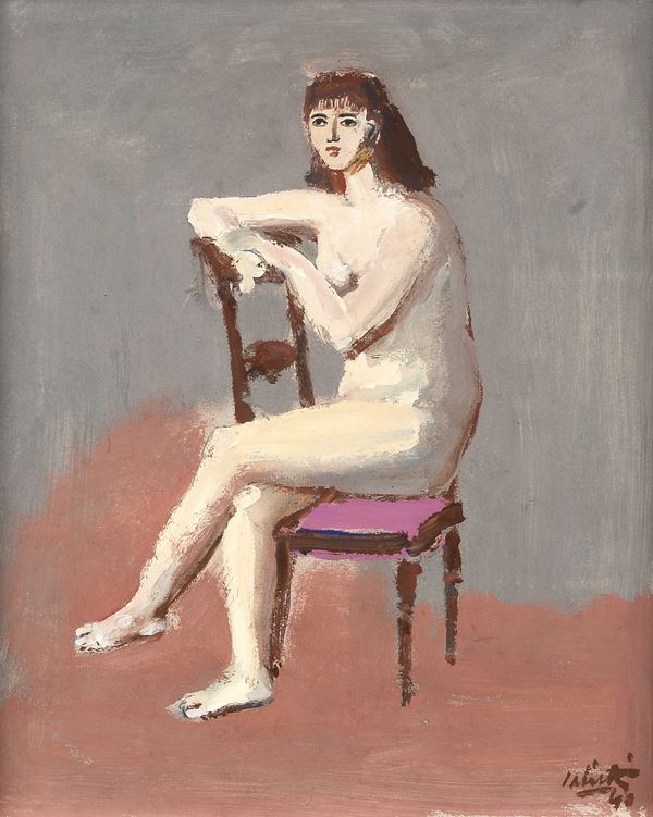 Alberto Salietti - Nudo seduto