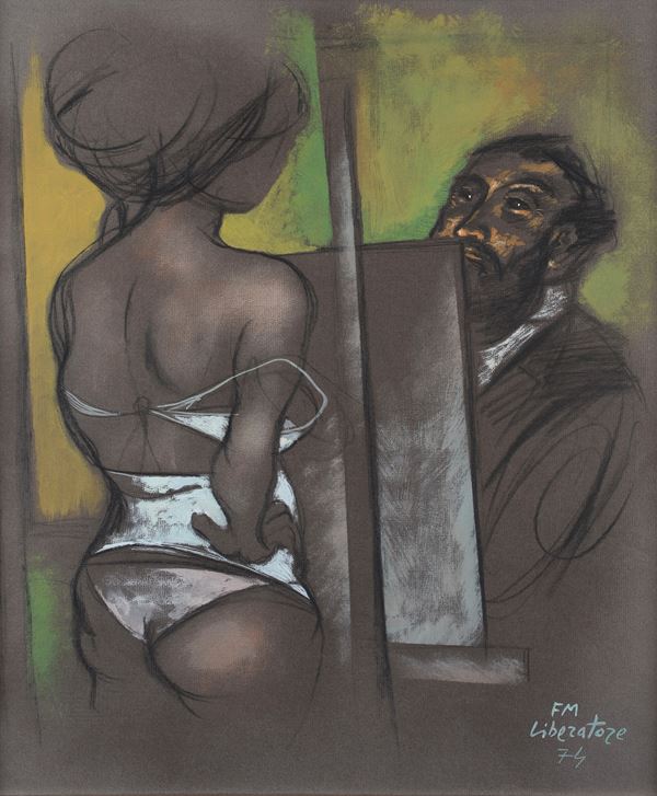 Fausto Maria Liberatore - Nello studio del pittore