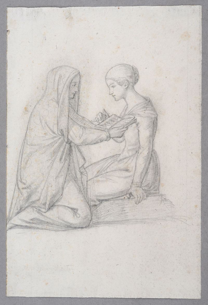 Scuola Europea, XIX Sec. - La Vergine e Sant'anna