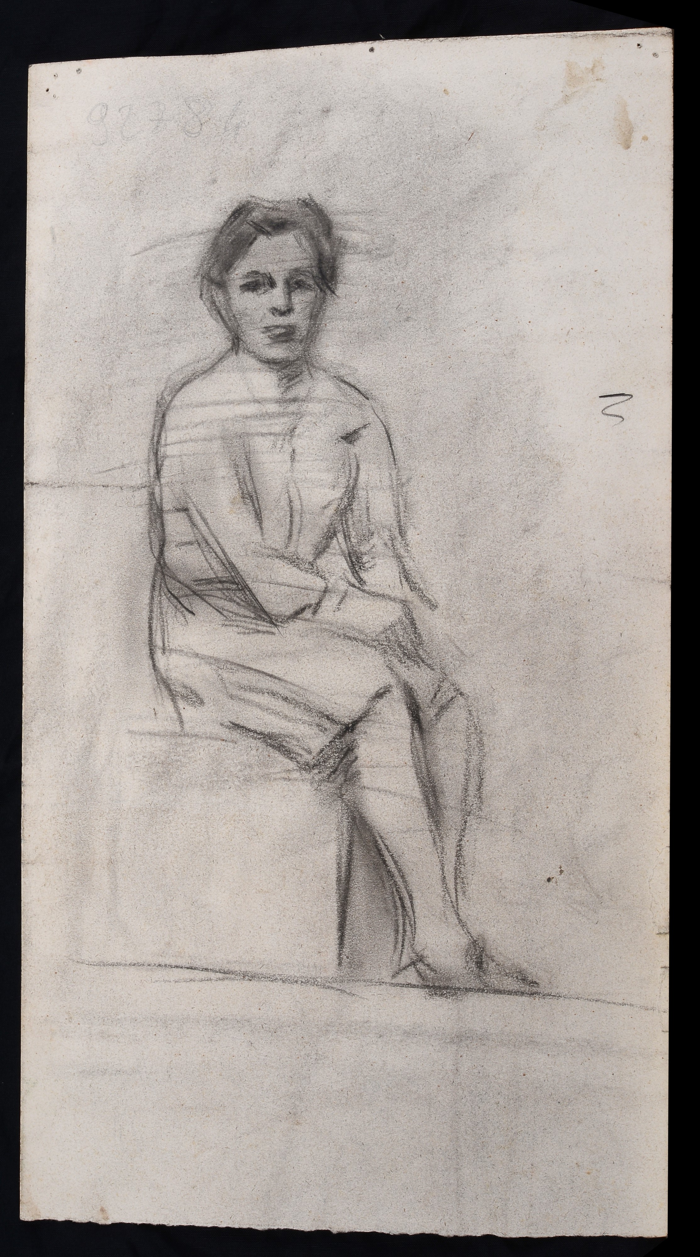 Nudo femminile (fronte) - Ritratto di signora seduta (retro)