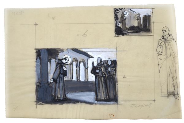 Francesco Gagliardi - Studi per affreschi