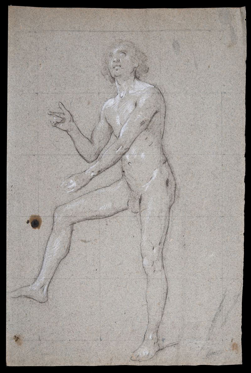 Scuola Toscana, XVIII - XIX Sec. - Studio per Nudo Virile
