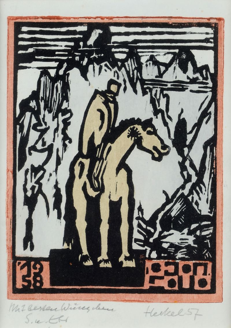 27. Jahresblatt: Reiter in Gebirge