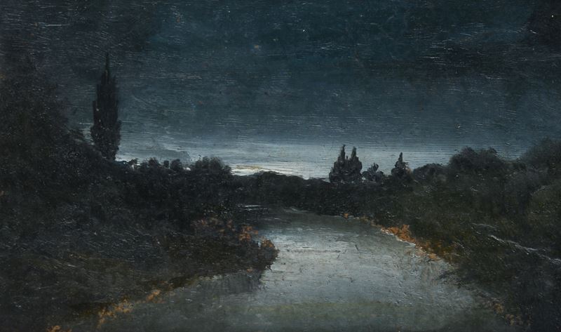 Anonimo, XIX Sec. - Lo Stagno di Castel Fusano