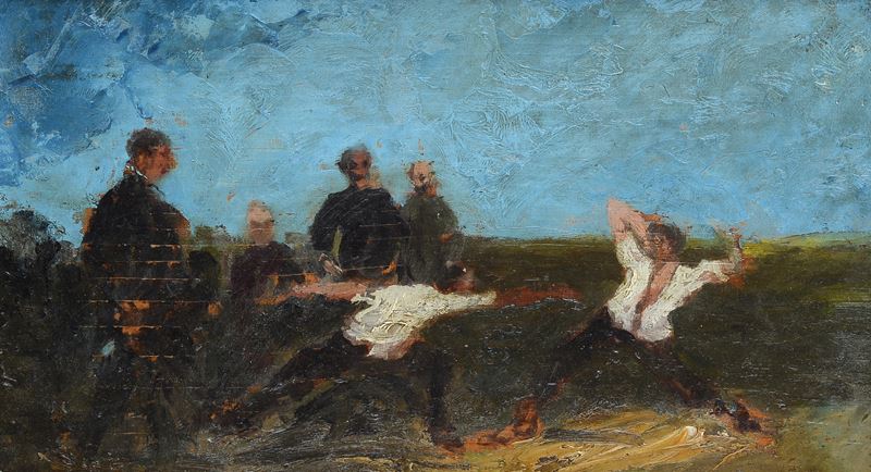 Attr. a Michele Cammarano - Scena di Duello alla Spada