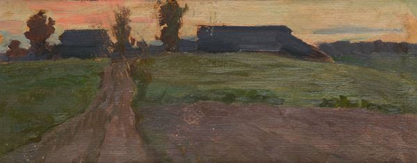 Anonimo, XX sec. - Paesaggio di campagna