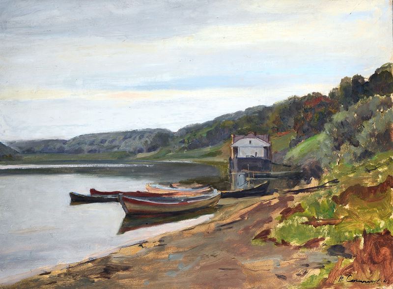 Nikolaï Alexandrov Sokolov - Barche Sull'oka