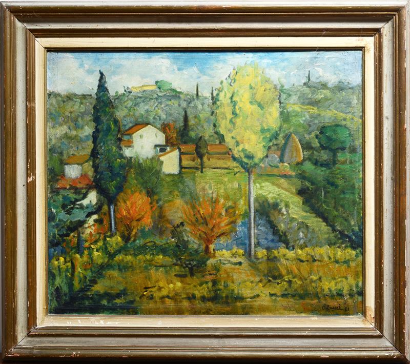 Oreste Zuccoli - Paesaggio Toscano