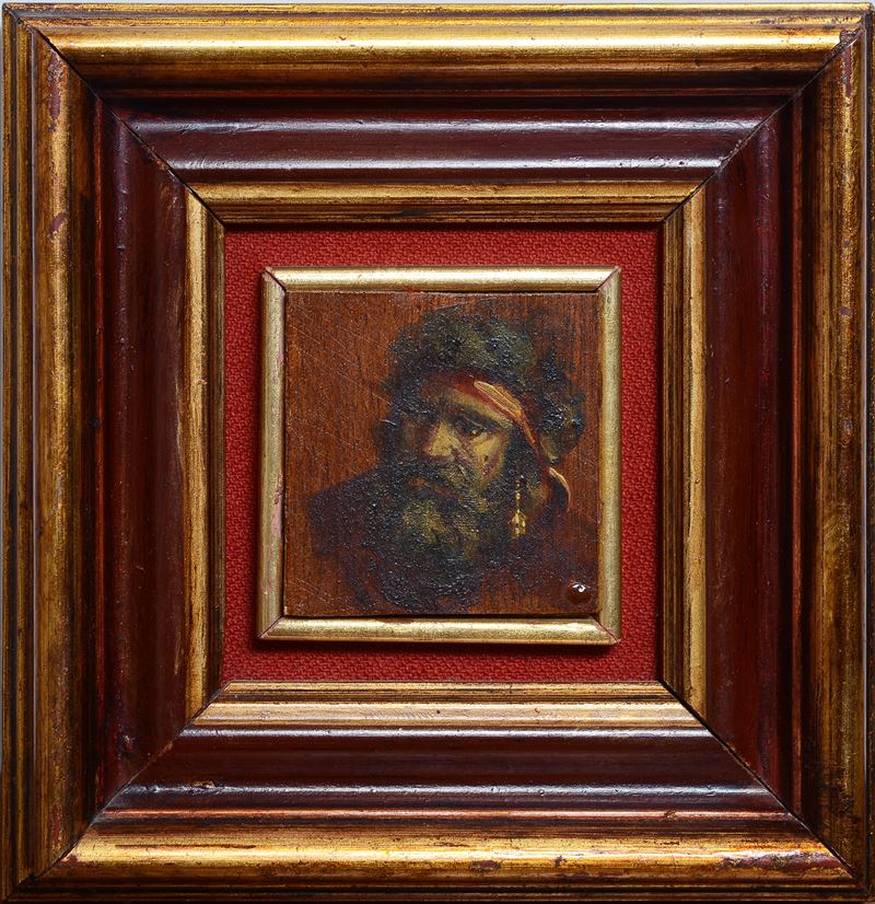 Testa virile con barba