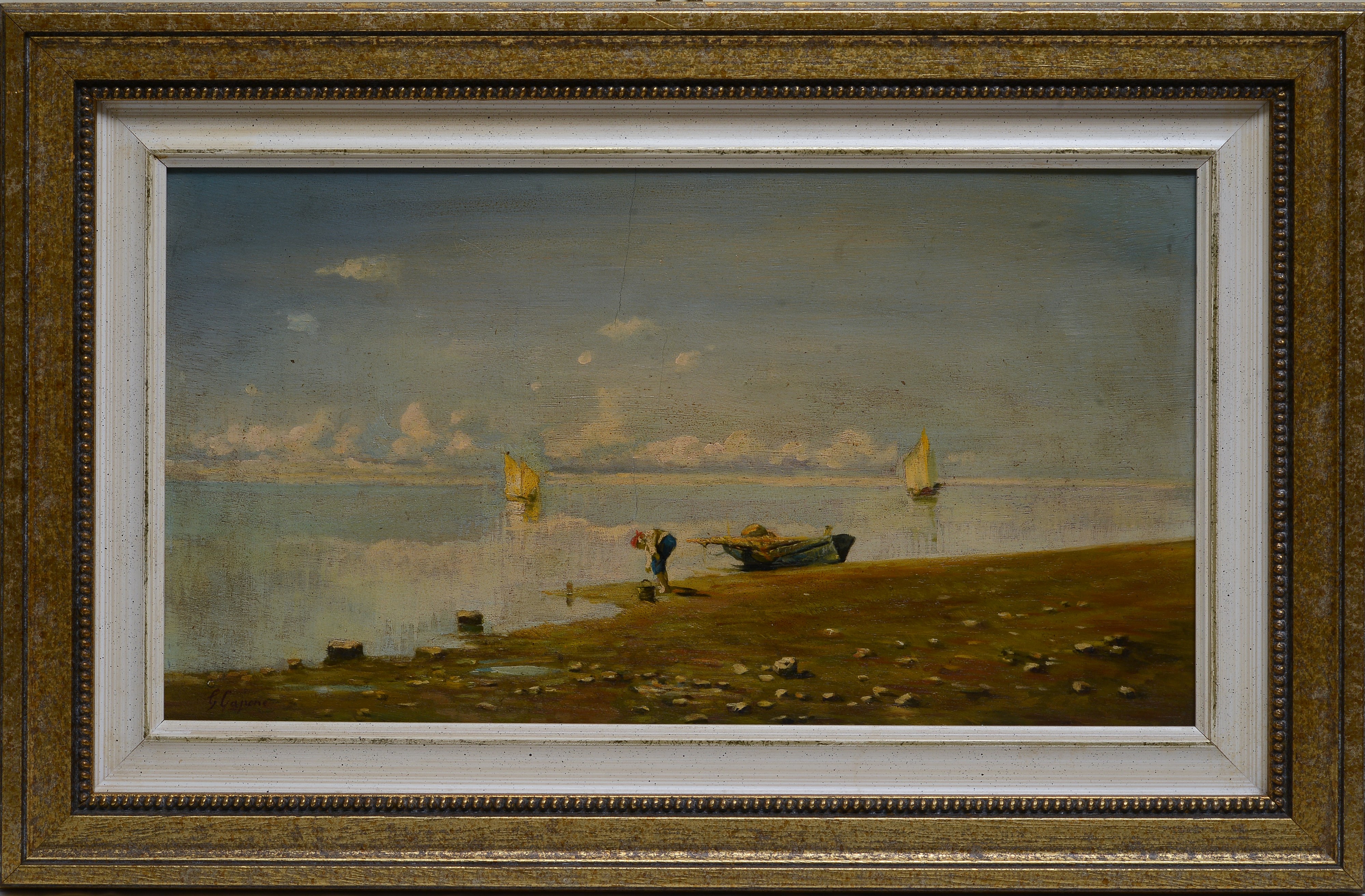 Pescatore sulla spiaggia