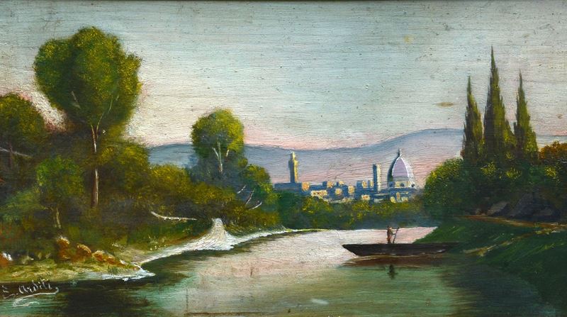 Anonimo, XIX Sec. - Veduta di Firenze