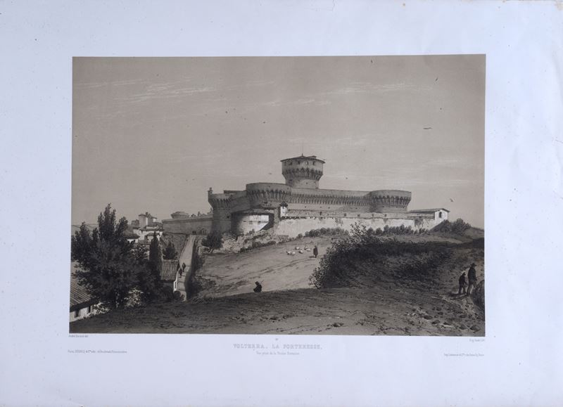 Volterra. la Fortezza. Vue Prise De la Piscine Romaine