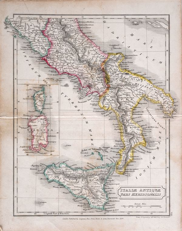 Carta dell'italia Antica Meridionale