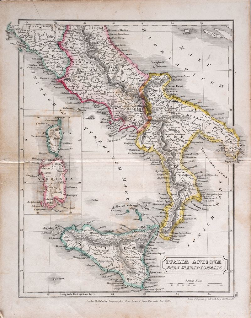 Carta Dell'italia Antica Meridionale