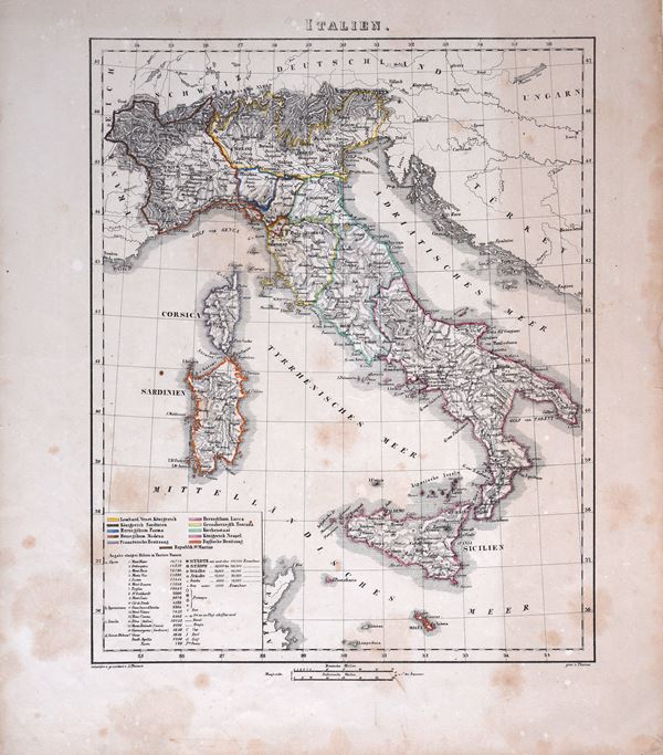 Cartina dell'Italia