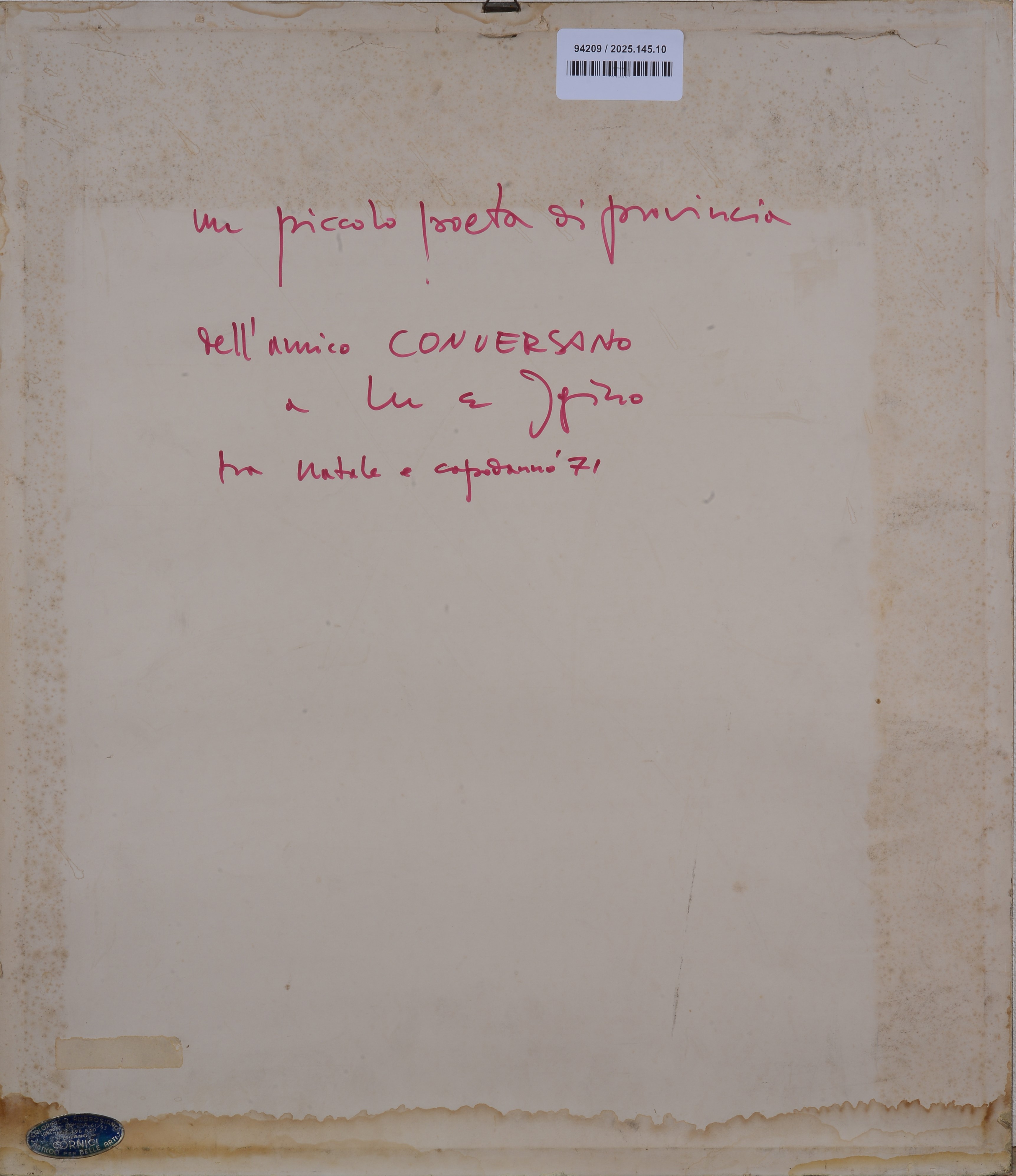 Romano Conversano - Volto, acquerello su carta
