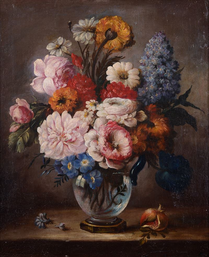 Scuola Francese, XVIII - XIX Sec. - Vaso con Fiori