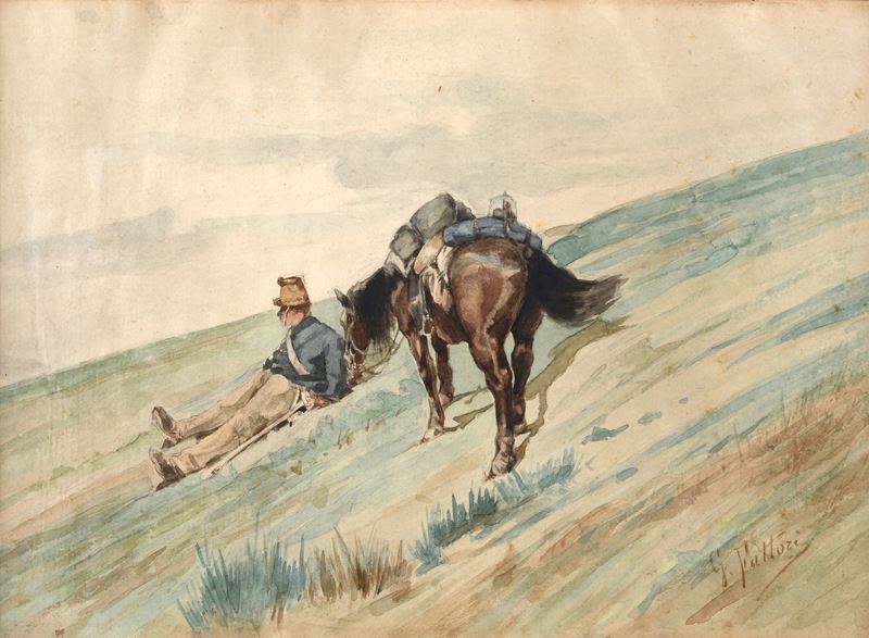 Attr. a Giovanni Fattori - Riposo del Soldato
