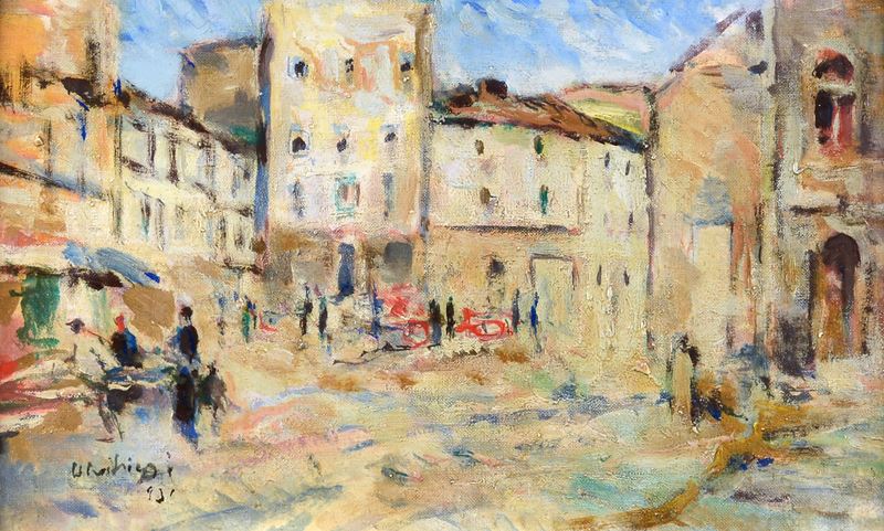 Attr. a Ulvi Liegi - Piazza di Paese