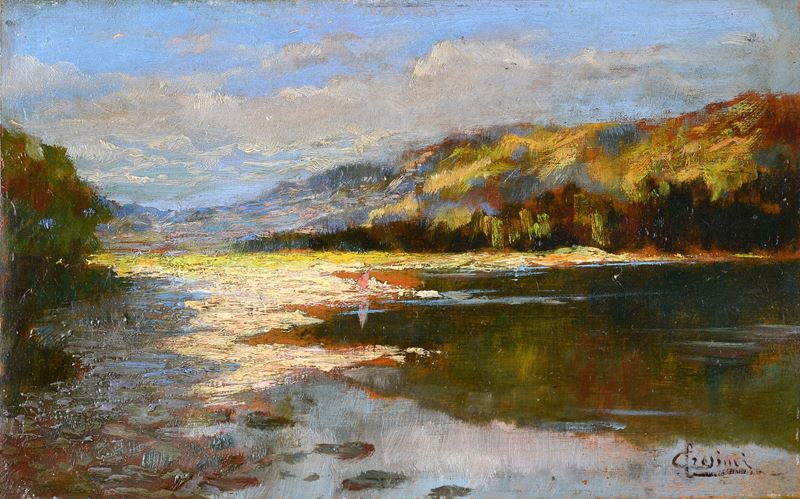 Carlo Cressini - Paesaggio Lacustre