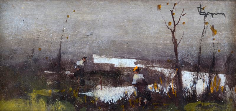 Lorenzo Gignous - Paesaggio con Figure