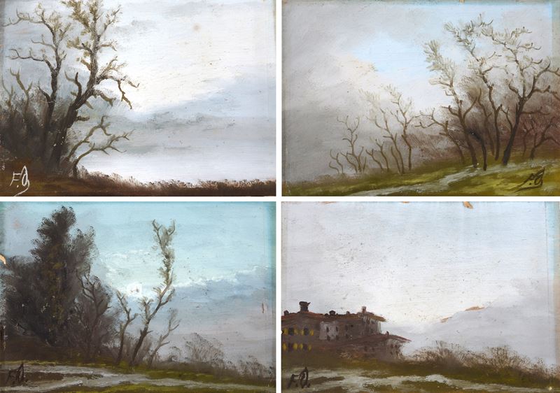 Attr. a Arturo Faldi - Quattro Paesaggi