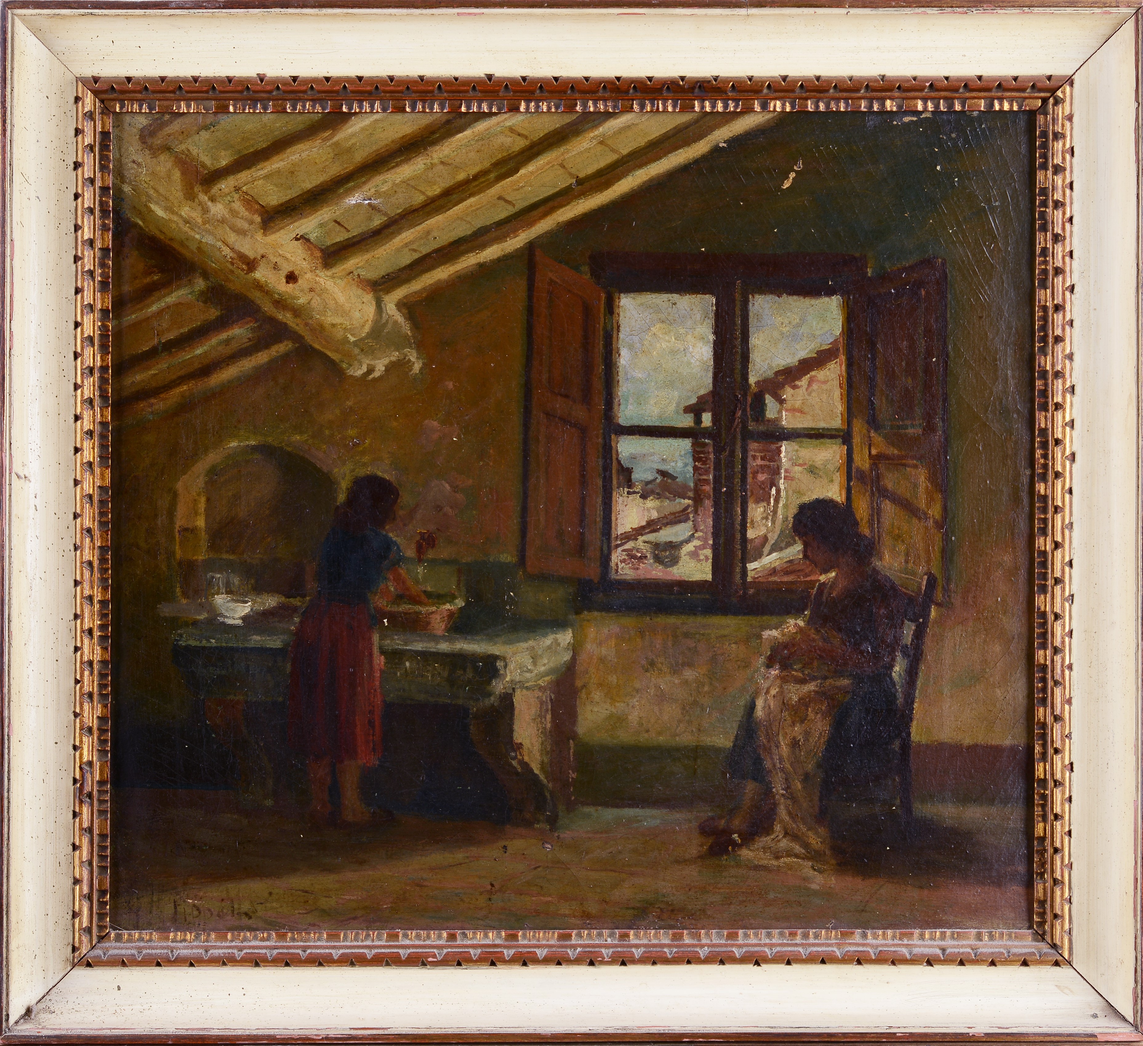 Attr. a Cafiero Filippelli - Interno con Figure