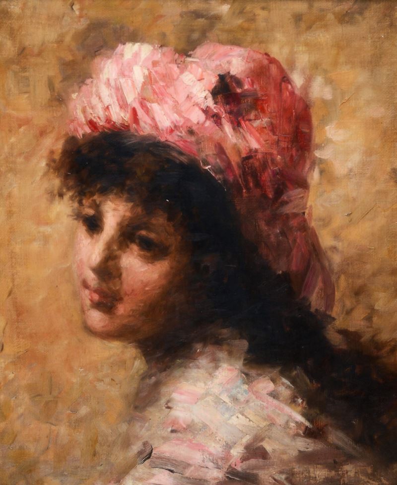 Ragazza con cappello rosa