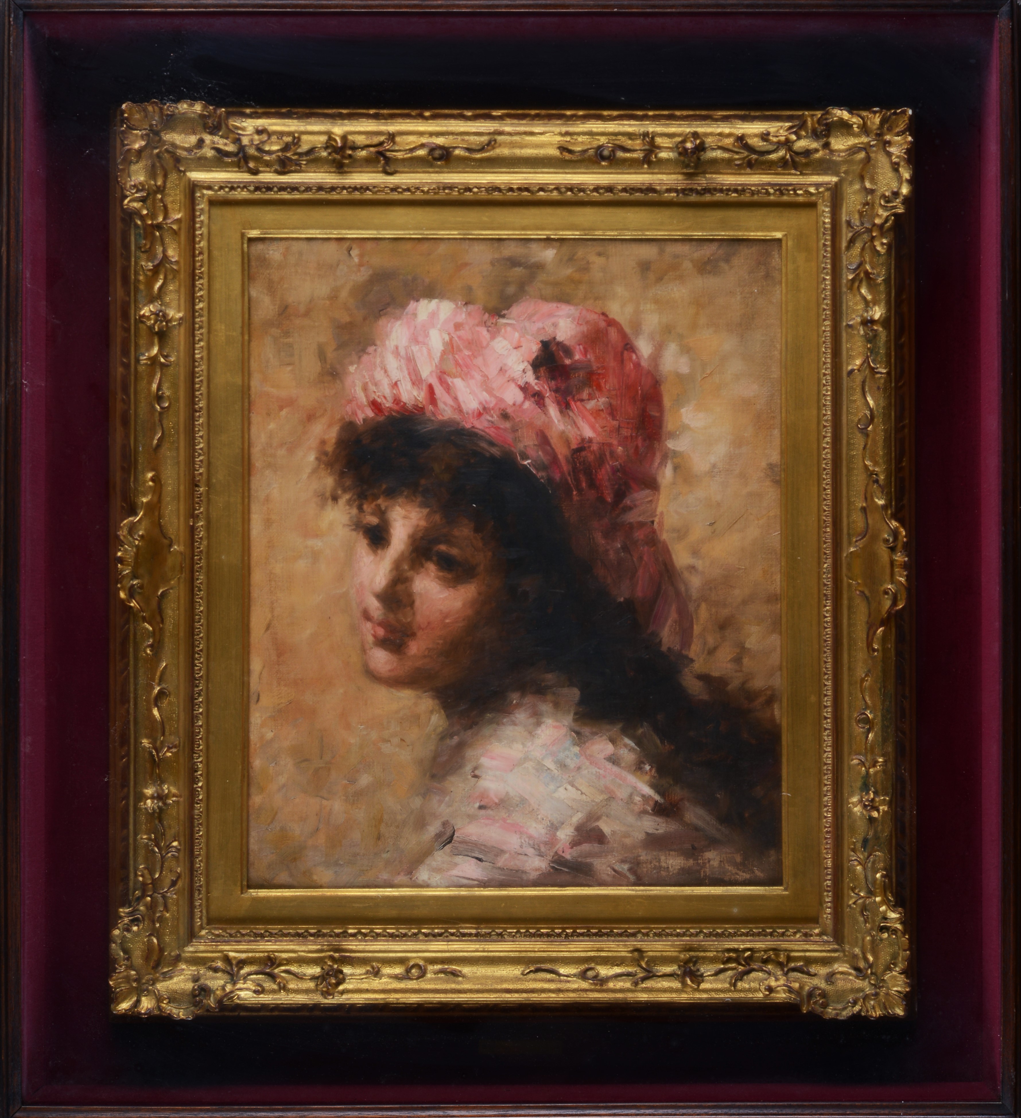 Ragazza con cappello rosa