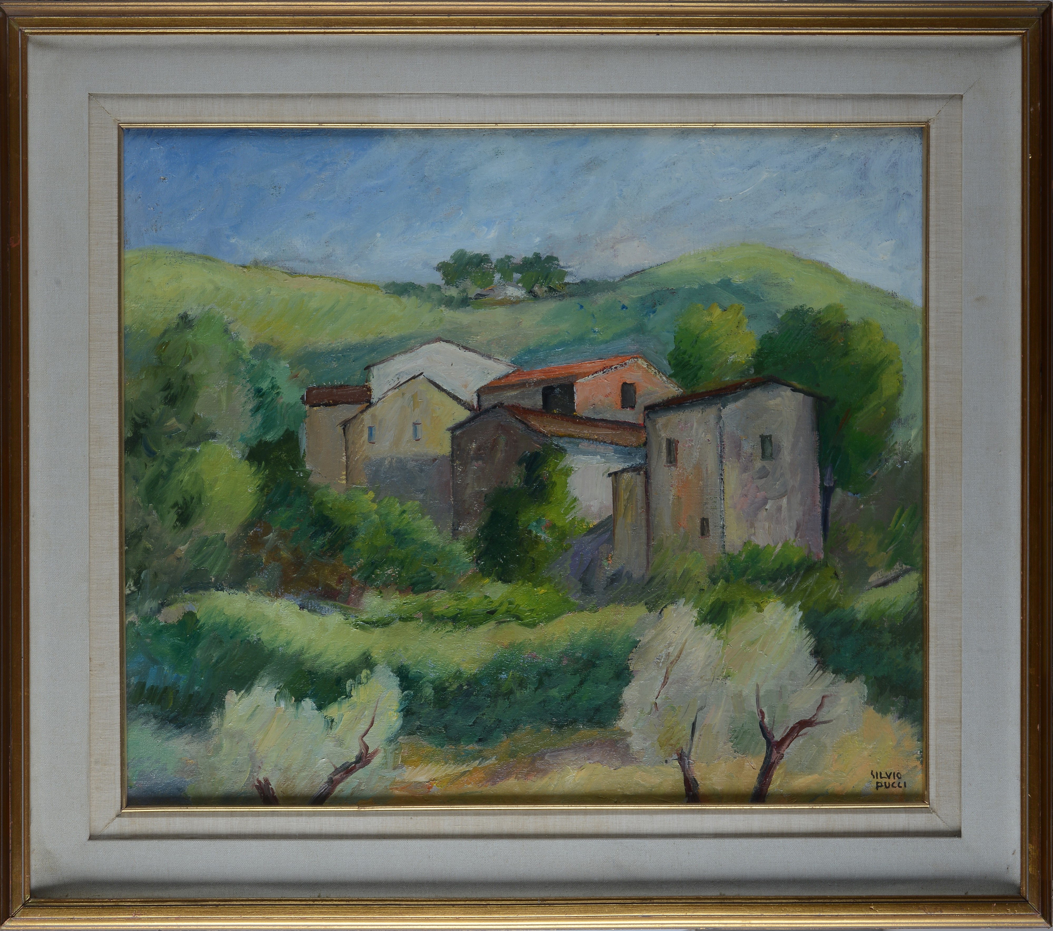 Silvio Pucci - Paesaggio con Case