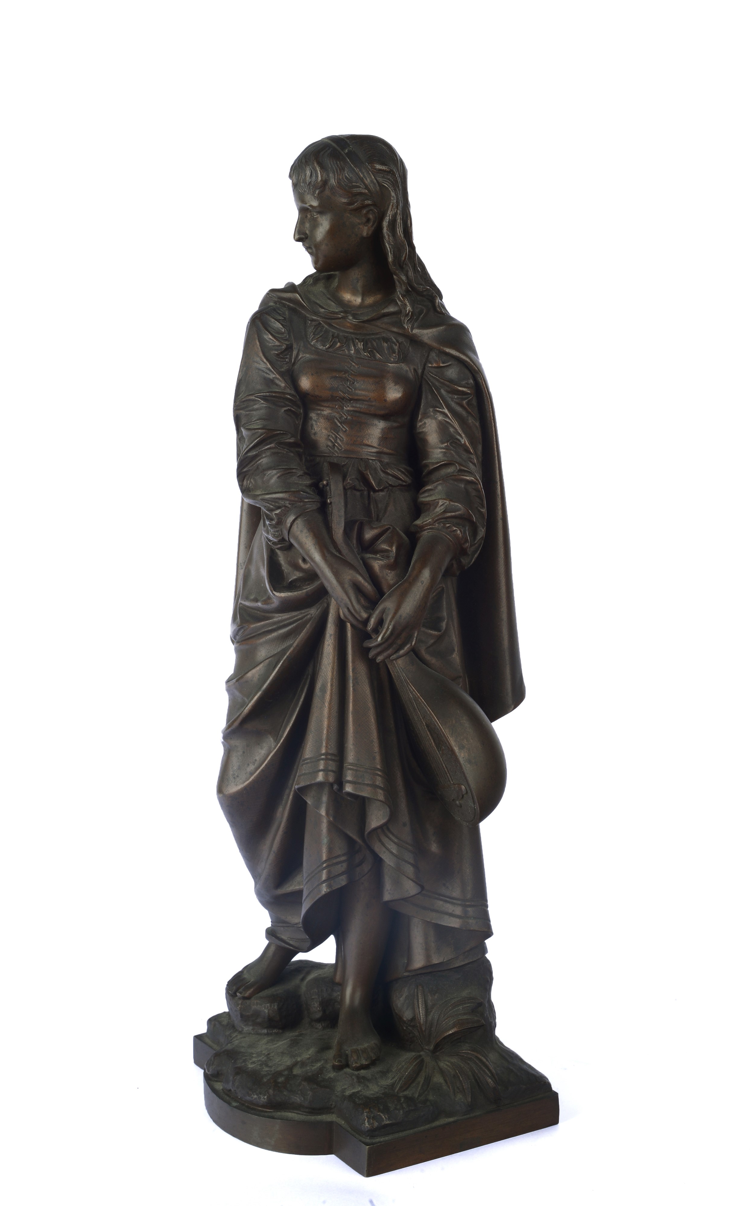 Giovane donna con mandolino