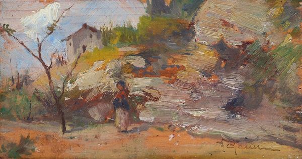 Giulio Fortunato Faini - Fanciulla nel bosco