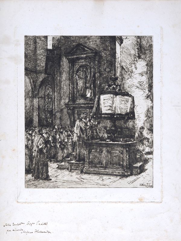 Alfonso Hollaender - Interno di chiesa