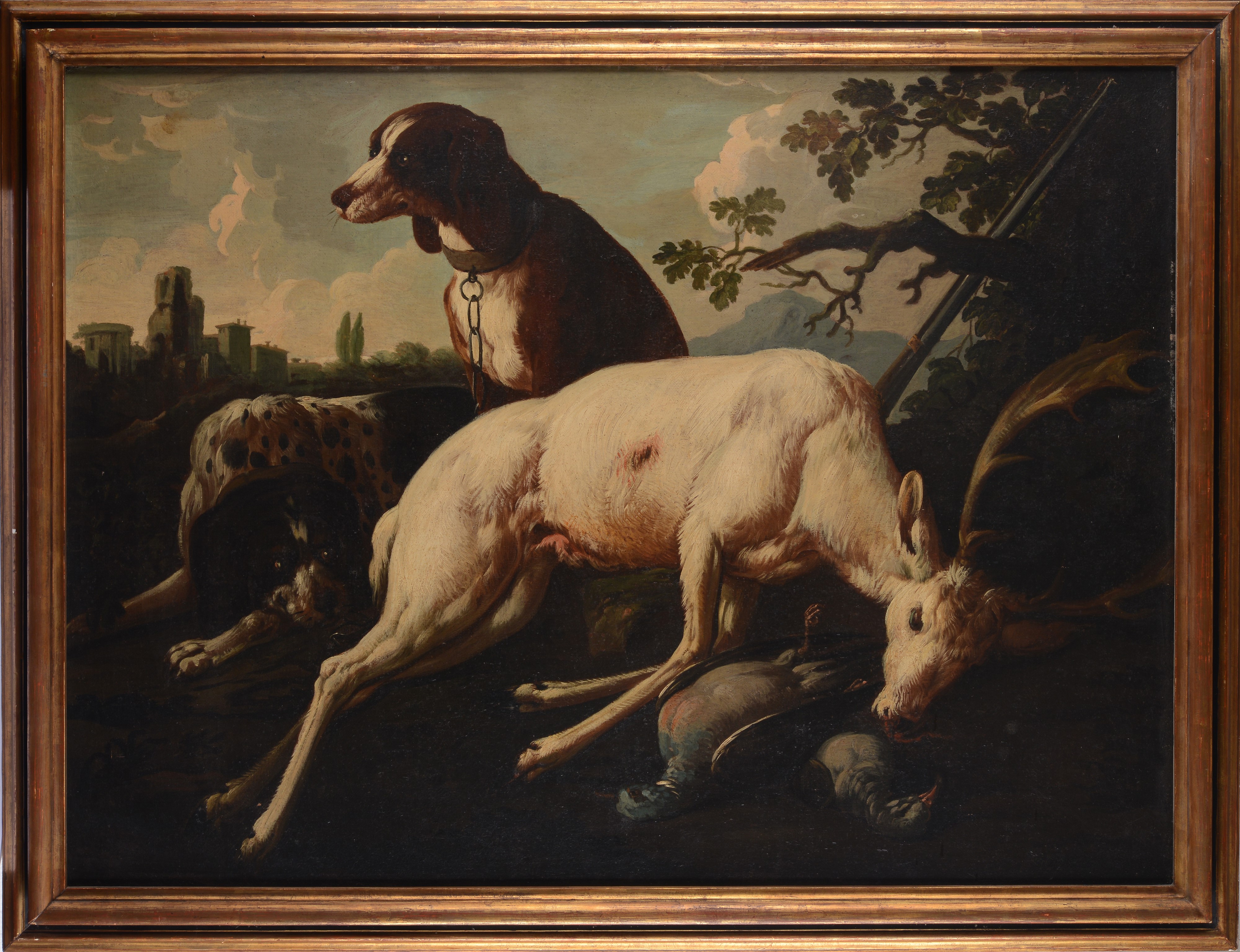 Attr. a Domenico Maria Sani - Natura morta con selvaggina, olio su tela