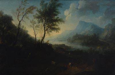 Paesaggio, olio su tela