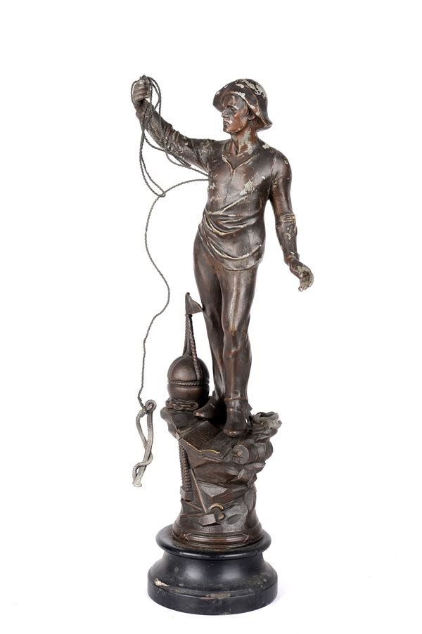 Coppia di lampade scultura in latta 