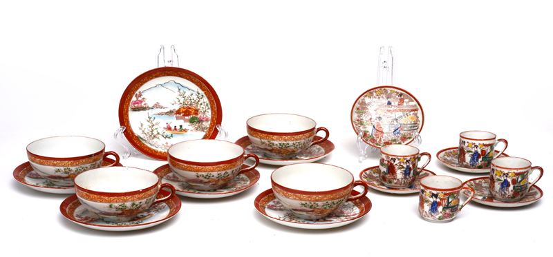 Servito in ceramica con decorazioni cinesi, XX sec.