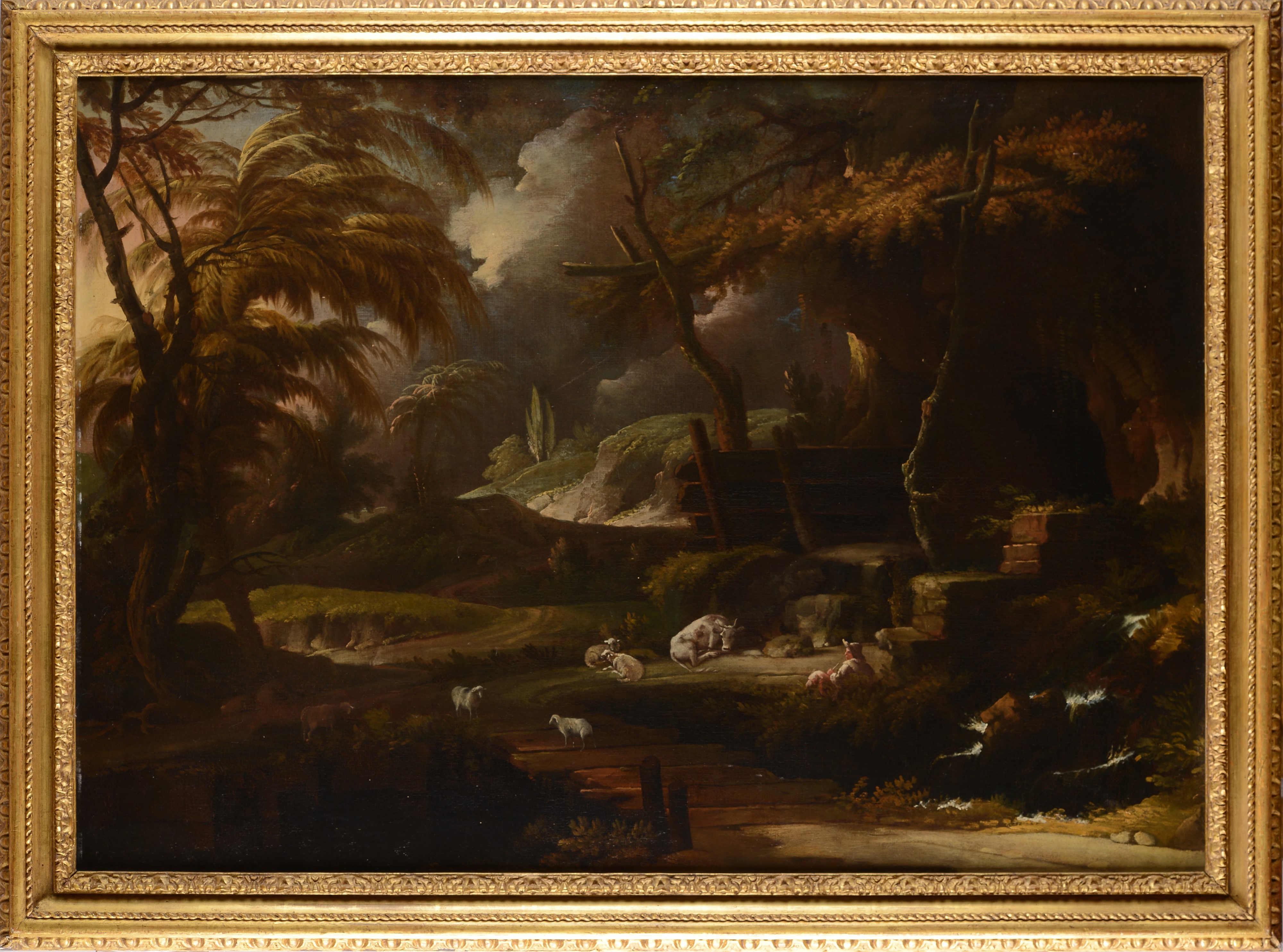 Anonimo, XIX - XX Sec. - Scena di Bosco con Animali