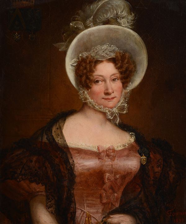 Ritratto di nobildonna con stemma 