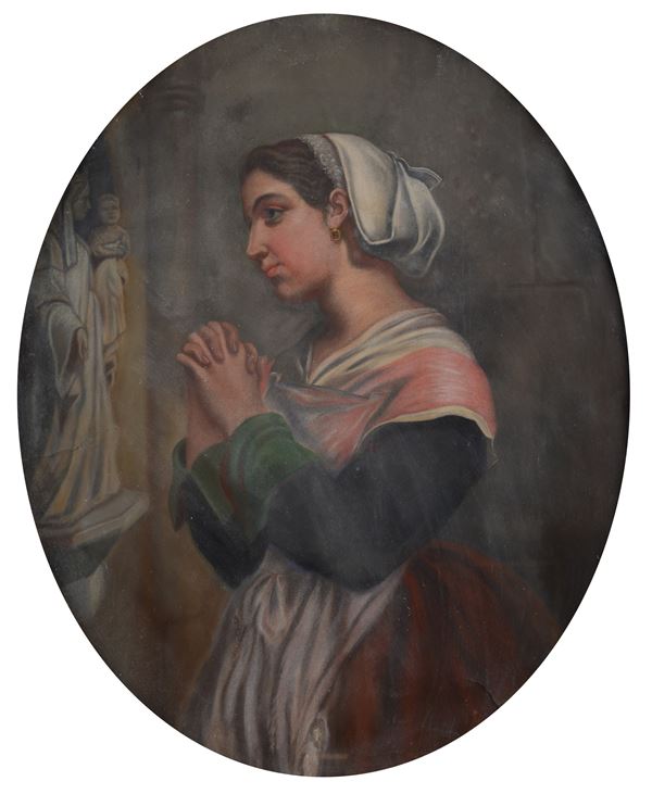 Anonimo, XIX sec. - Donna in preghiera  