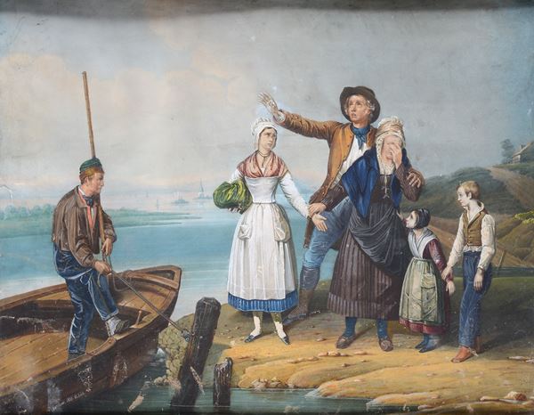 Scuola Inglese, XIX sec. - Partenza della figlia